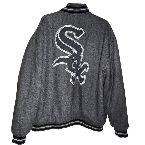 Rare Vintage Chicago White Sox MLB Reversible Varsity Jacket JH Design Size 4XL - Picture 1 of 8